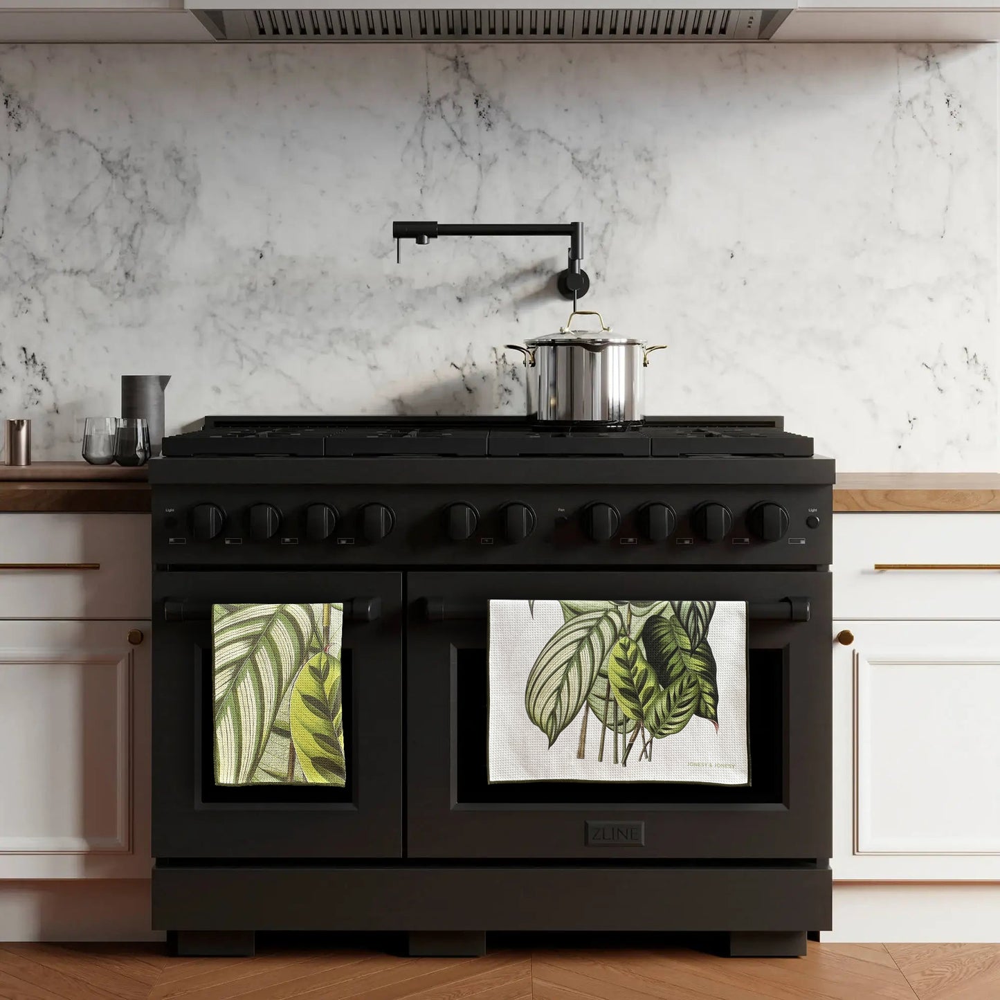 Indoor plant tea towel