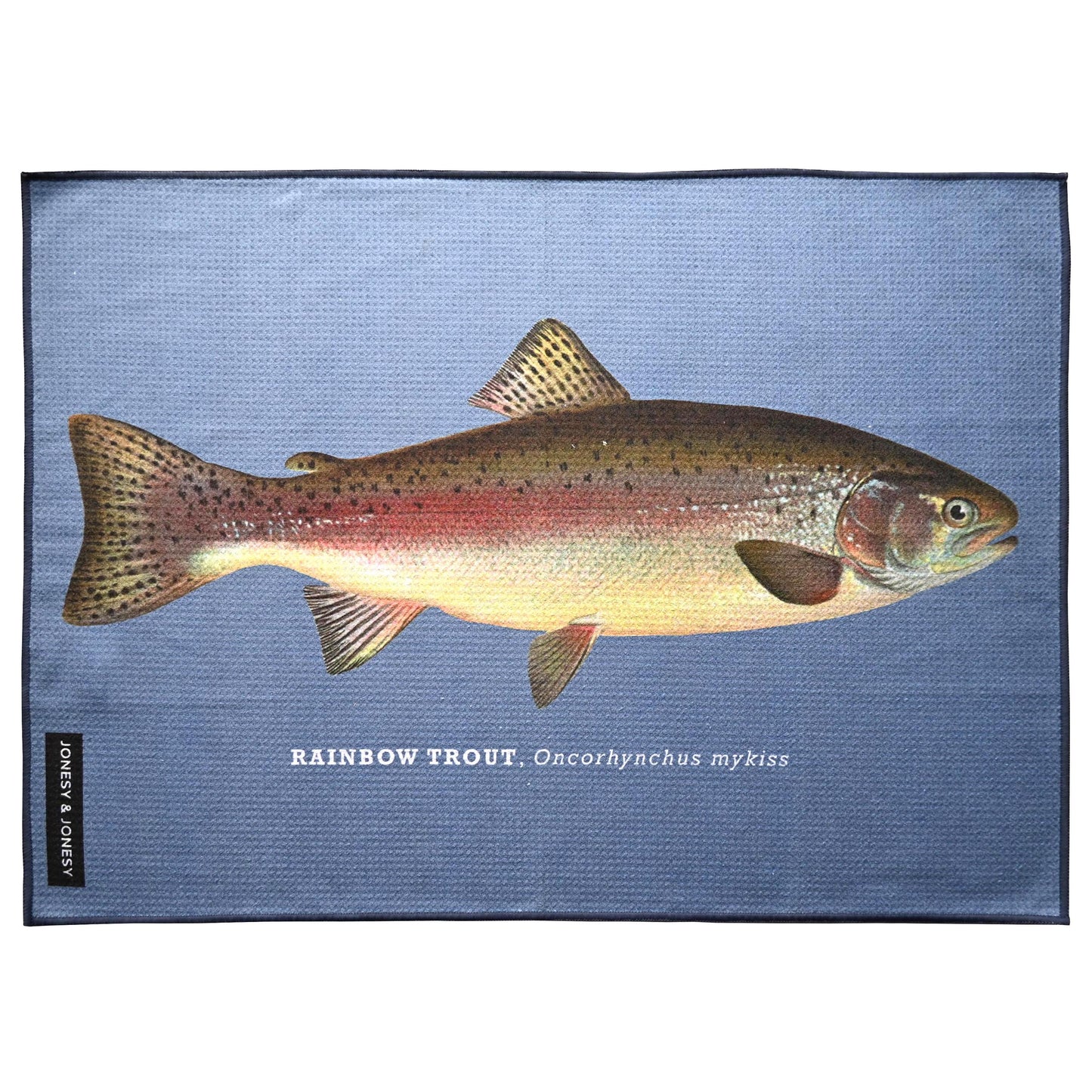 Rainbow trout tea towel